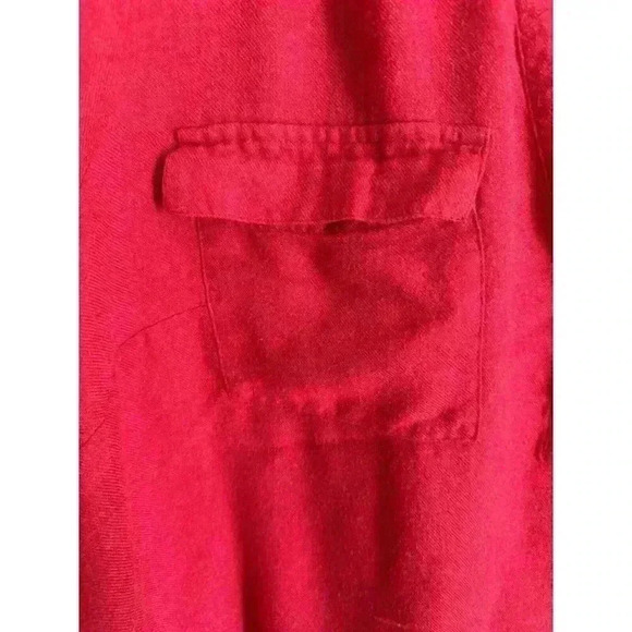 Torrid Shirt Top Womens Plus Harper Sz 4 Red Button Up Pockets Roll Tab Flowy - Picture 4 of 9
